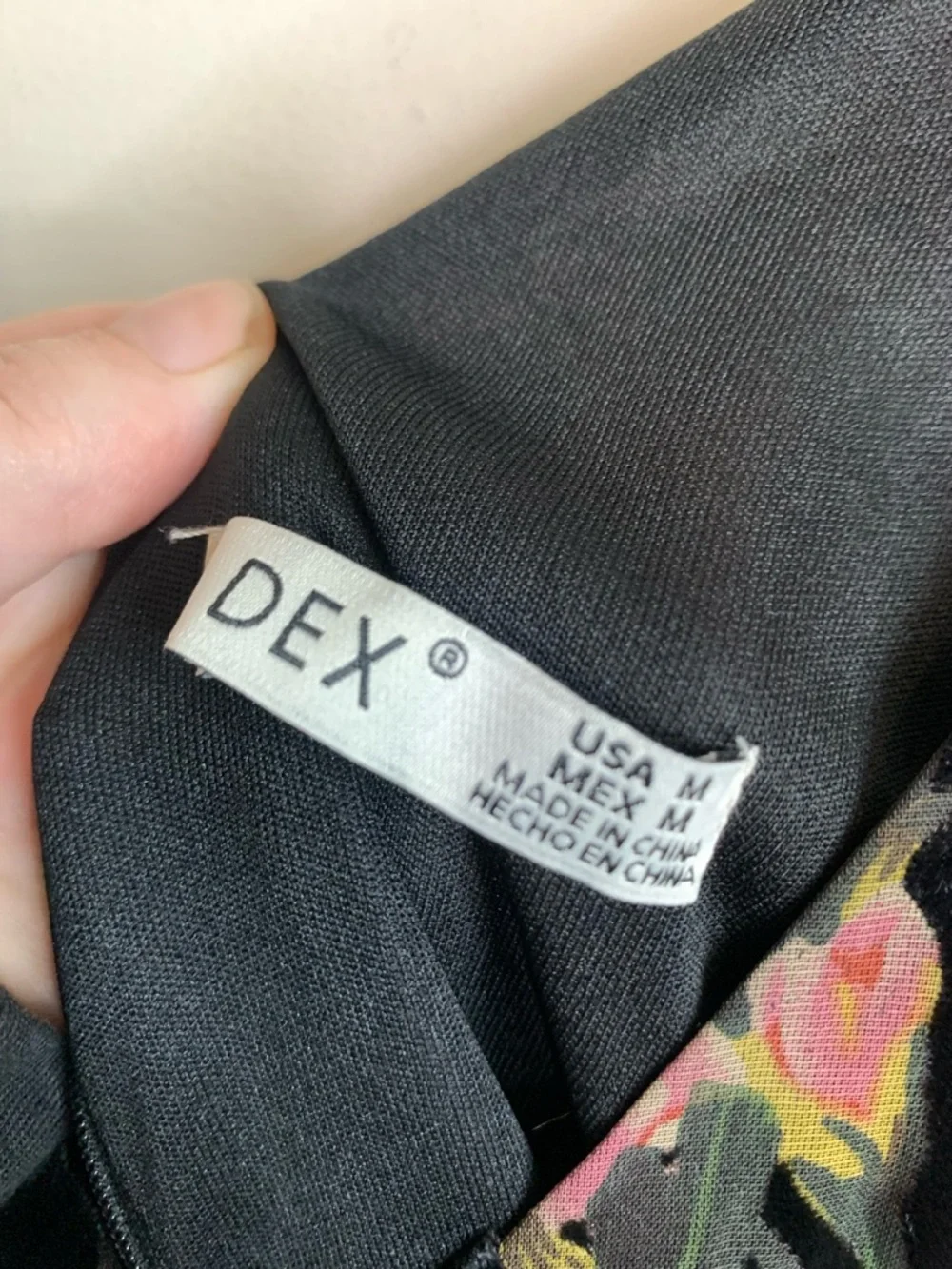 Dex Floral Velvet Midi Dress M - Picture 5 of 5